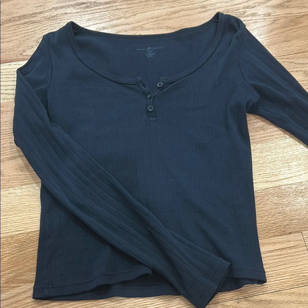 Brandy Melville Blue Long Sleeve Top